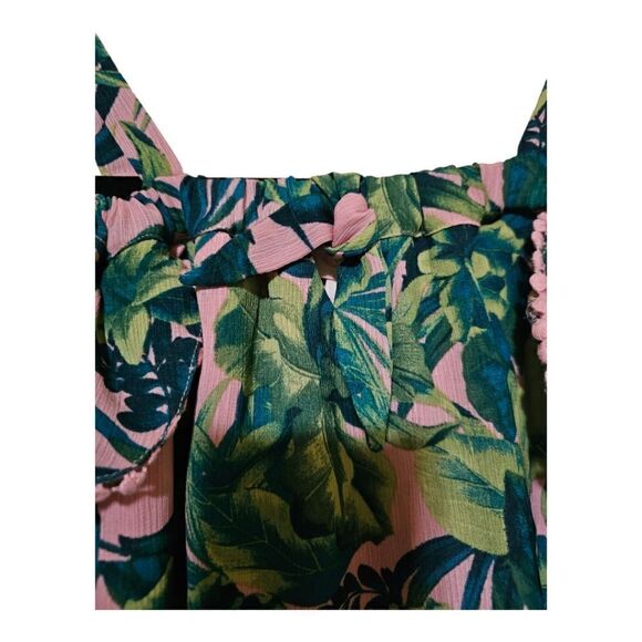 GB GIRLS Pink Green Legacy AKA Tropical Print Dress - Size Small - Picture 4 of 6